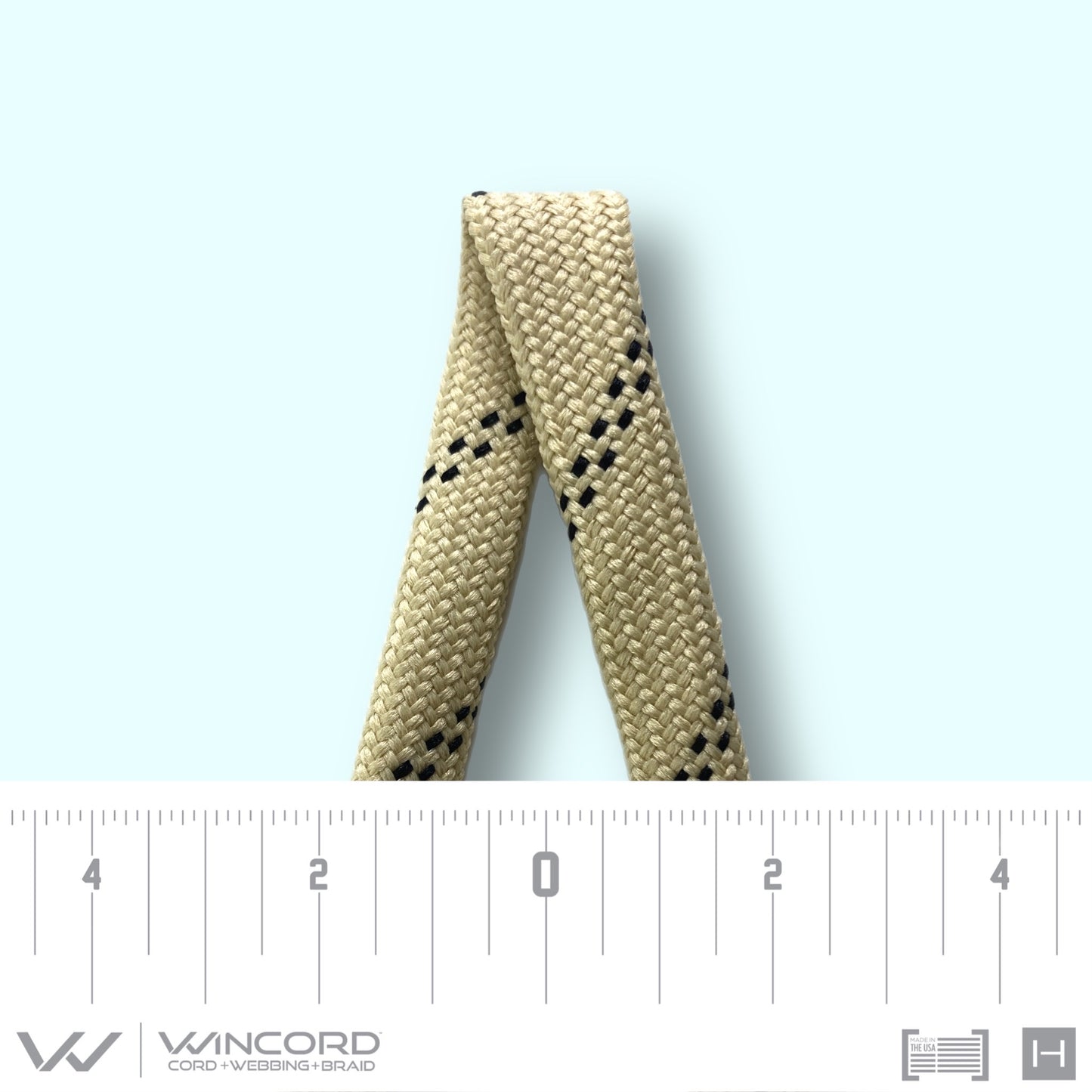 FLAT TUBULAR BRAID | #1077 | VEGAS GOLD/2 BLACK