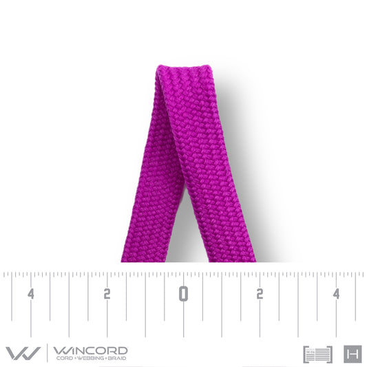 FLAT TUBULAR BRAID | #1077 | ELECTRIC FUCHSIA