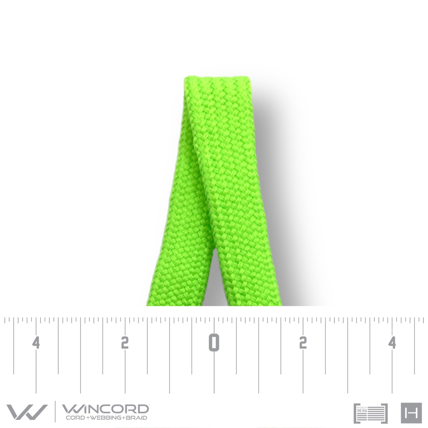 FLAT TUBULAR BRAID | #1077 | NEON GREEN