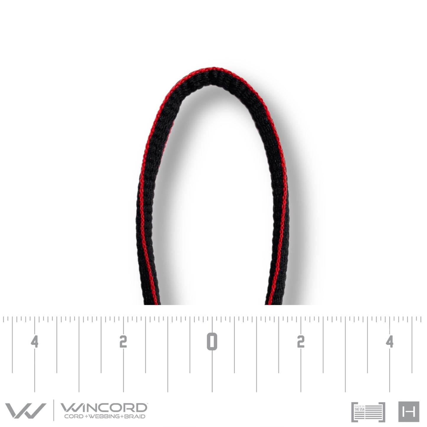 OVAL WOVEN | #1150 | BLACK/RED PIPING