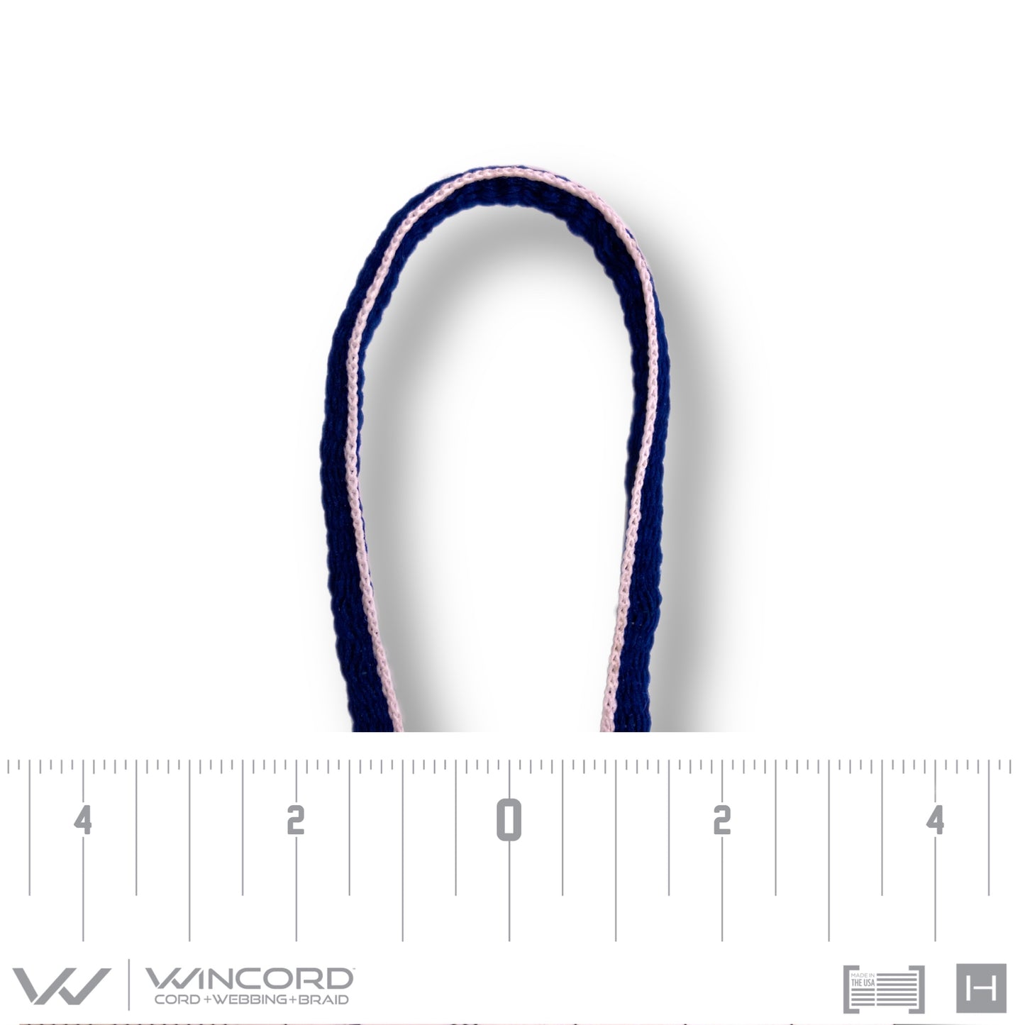 OVAL WOVEN | #1150 | NAVY/WHITE PIPING