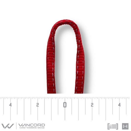 REFLECTIVE OVAL WOVEN | #1150R | RED