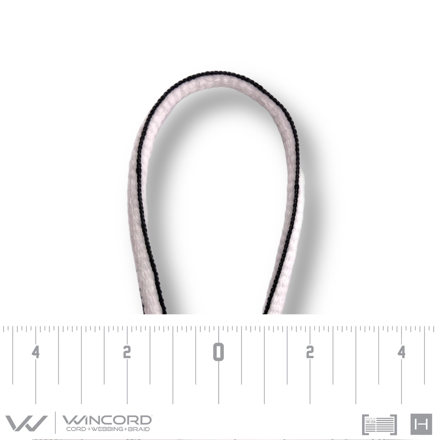 OVAL WOVEN | #1150 | WHITE/BLACK PIPING