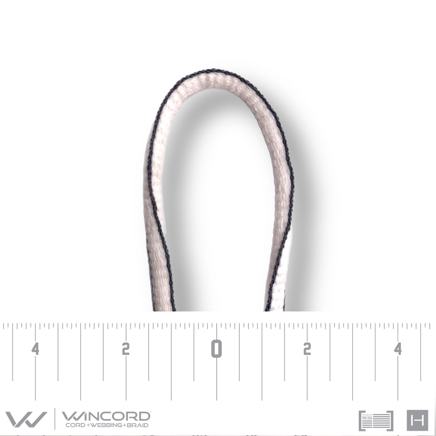 OVAL WOVEN | #1150 | WHITE/SKY GREY PIPING