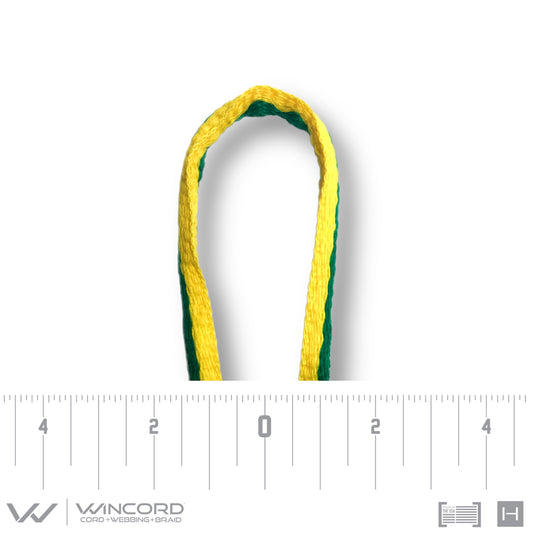 OVAL WOVEN | #1150 | CANARY YELLOW/KELLY GREEN STRIPE
