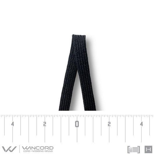 FLAT TUBULAR BRAID | #64 | BLACK