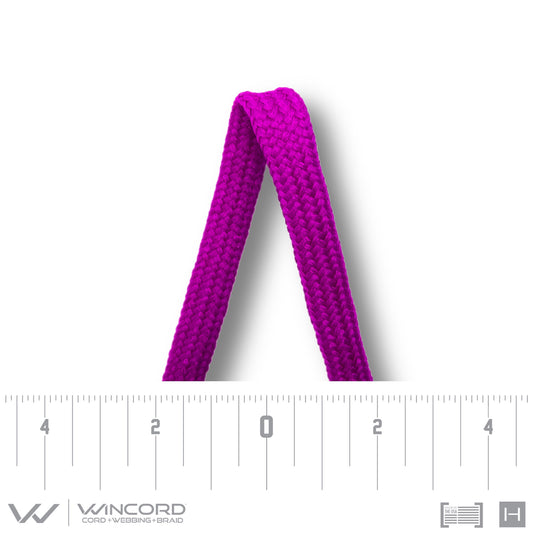 FLAT TUBULAR WATER RESISTANT BRAID | #1075 | ELECTRIC FUCHSIA