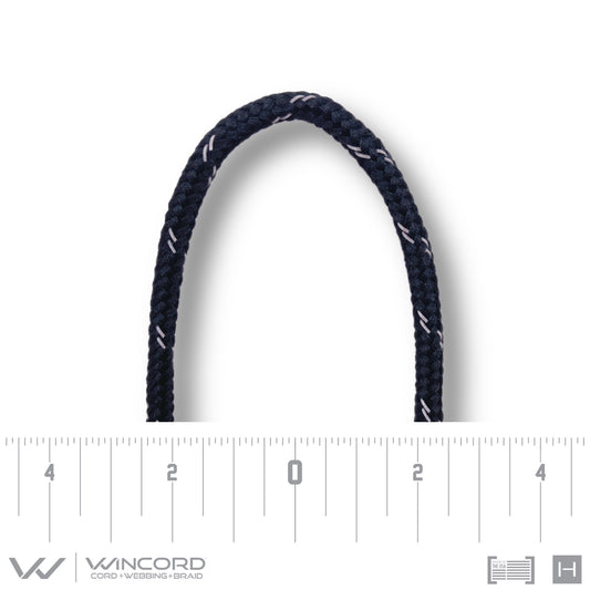ROUND BRAID | #4 | BLACK/REFLECTIVE