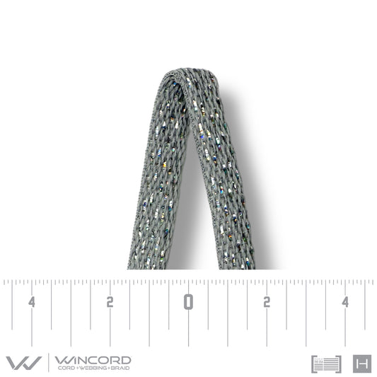 SPARKLE FLAT TUBULAR  | #885 |SILVER