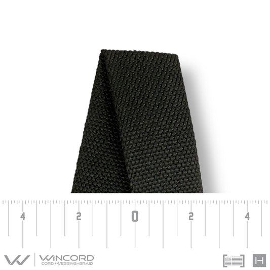 HEAVY DUTY FLAT WOVEN | BLACK 25MM