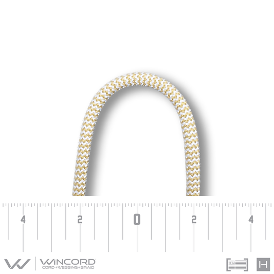 ROUND HERRINGBONE BRAID | #246 | SINATRA SAND/WHITE