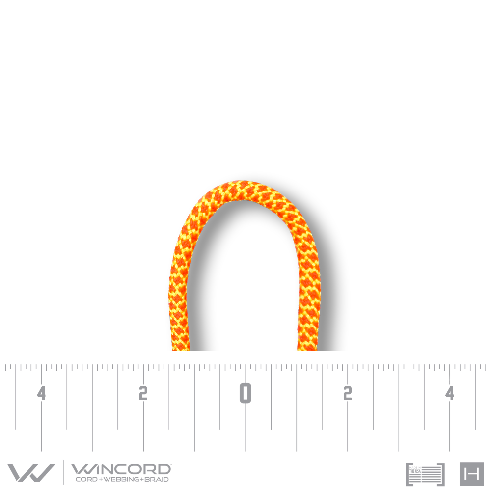 ROUND HONEYCOMB BRAID | #247 | NEON YELLOW/NEON ORANGE