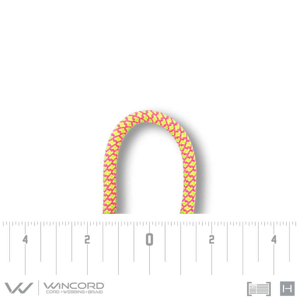 ROUND HONEYCOMB BRAID | #247 | NEON GREEN/NEON PINK