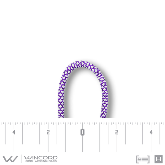 ROUND HONEYCOMB BRAID | #247 | WHITE/PURPLE