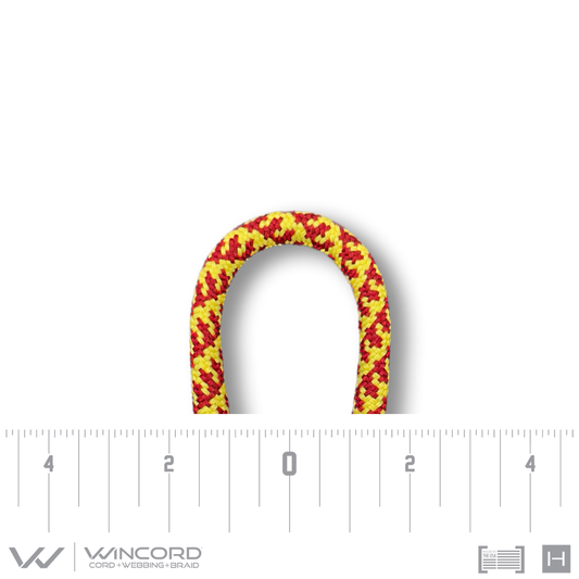 ROUND HOUNDSTOOTH BRAID | #248 | RED/CANARY YELLOW