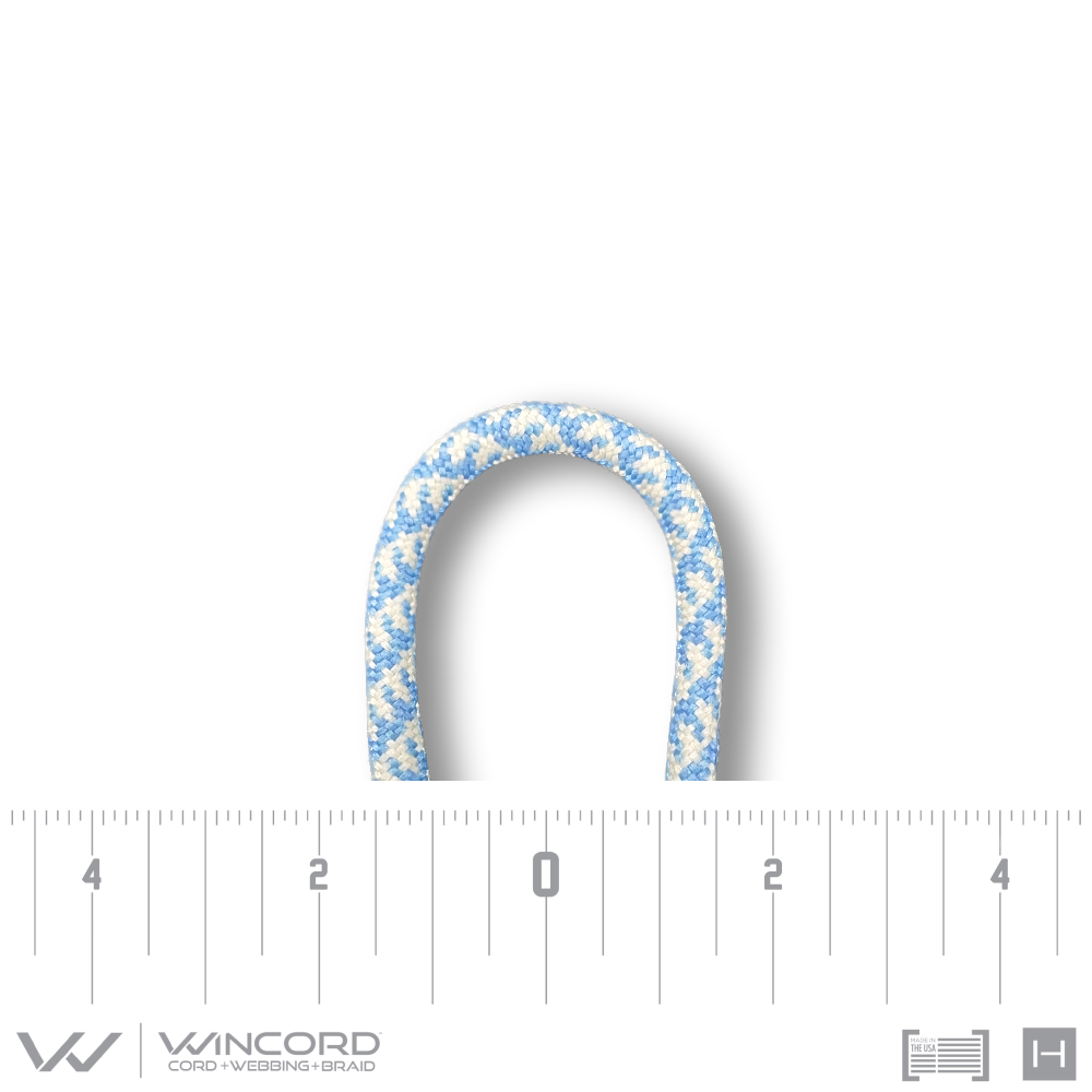 ROUND HOUNDSTOOTH BRAID | #248 | CAROLINA BLUE/IVORY