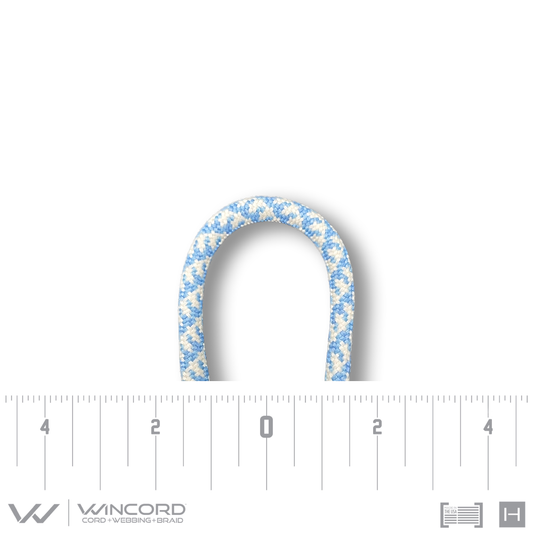 ROUND HOUNDSTOOTH BRAID | #248 | CAROLINA BLUE/IVORY