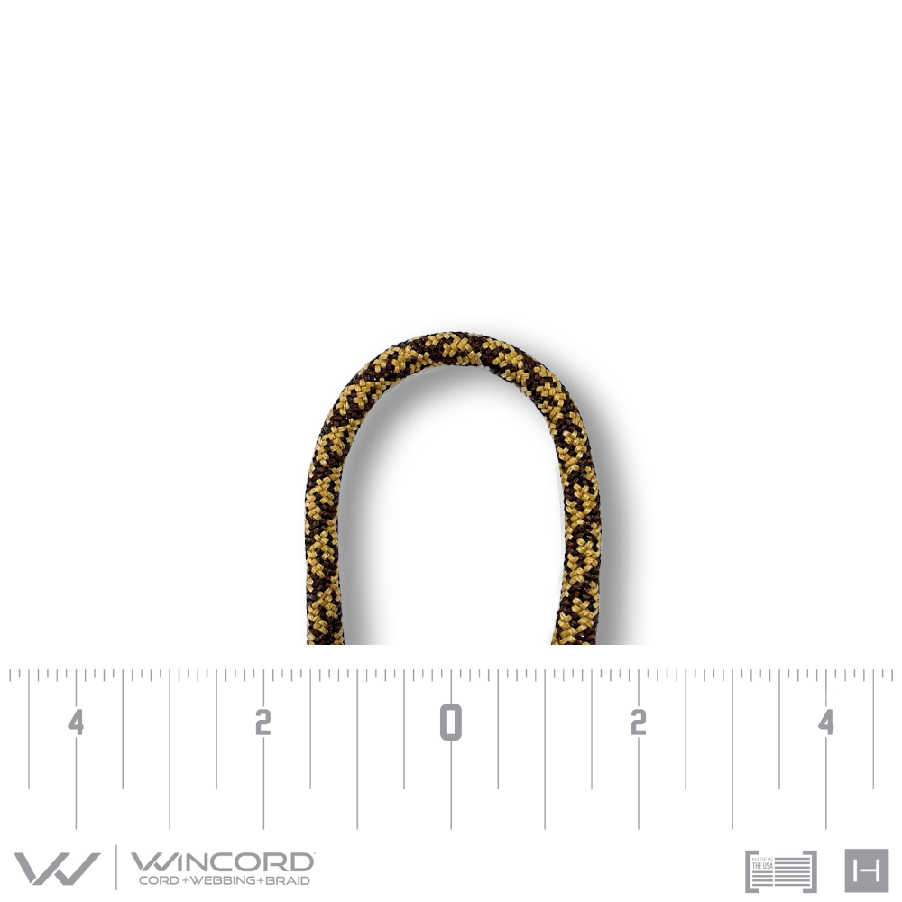 ROUND HOUNDSTOOTH BRAID | #248 | CHOCOLATE/DARK TAN