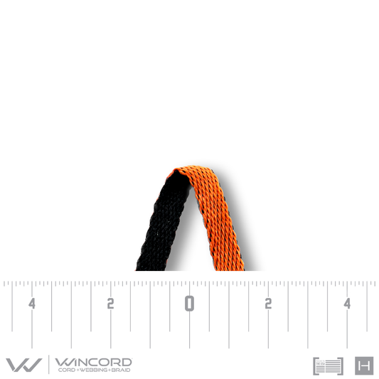 REVERSIBLE BRAID | #2588 | BLACK/NEON ORANGE