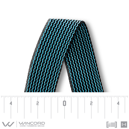 FLAT WOVEN | #3101 | BLACK/NEON TURQUOISE