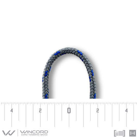 ROUND BRAID | #4 | SKY GREY/2 ROYAL BLUE