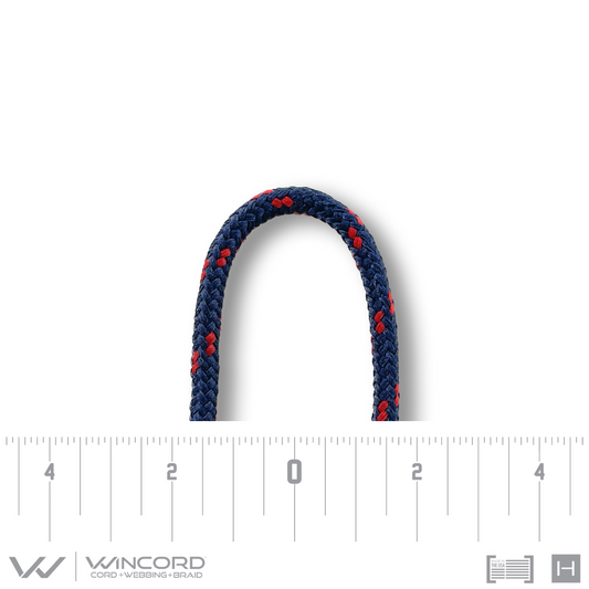 ROUND BRAID | #4 | NAVY/RED