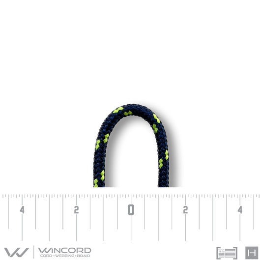 ROUND BRAID | #4 | NAVY/NEON GREEN