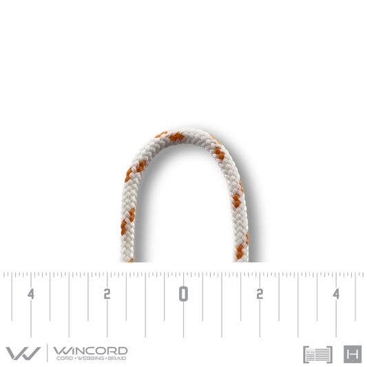 ROUND BRAID | #4 | WHITE/2 OLIVIER ORANGE