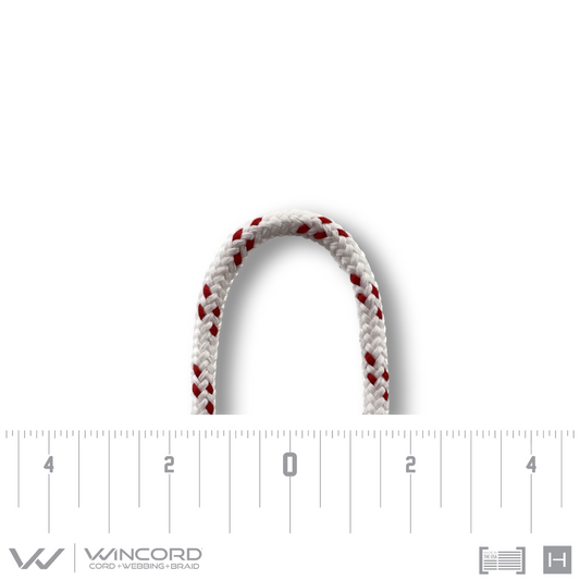 ROUND BRAID | #4 | WHITE/2 RED