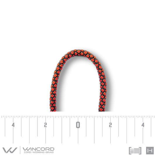 550 PARACORD | #550 | SAFETY ORANGE/BLACK DIAMONDBACK