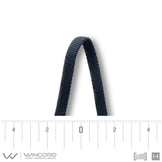 FLEXON™ FLAT TUBULAR WEAVE | #201 | BLACK