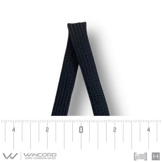 FLAT TUBULAR BRAID | #5653 | BLACK