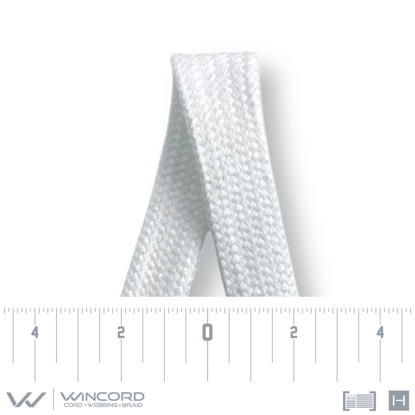 FLAT TUBULAR BRAID | #10074 | WHITE