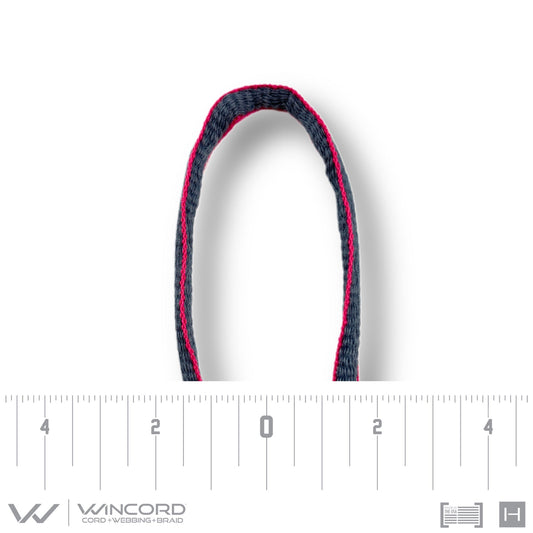 OVAL WOVEN | #1150 | SKY GREY/NEON PINK PIPING