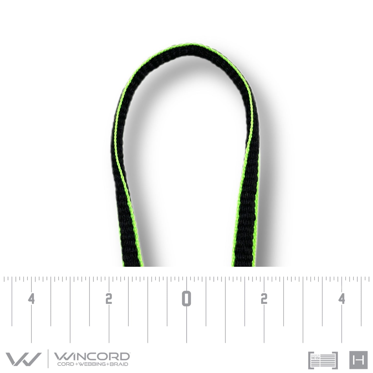 OVAL WOVEN | #1150 | BLACK/NEON GREEN PIPING