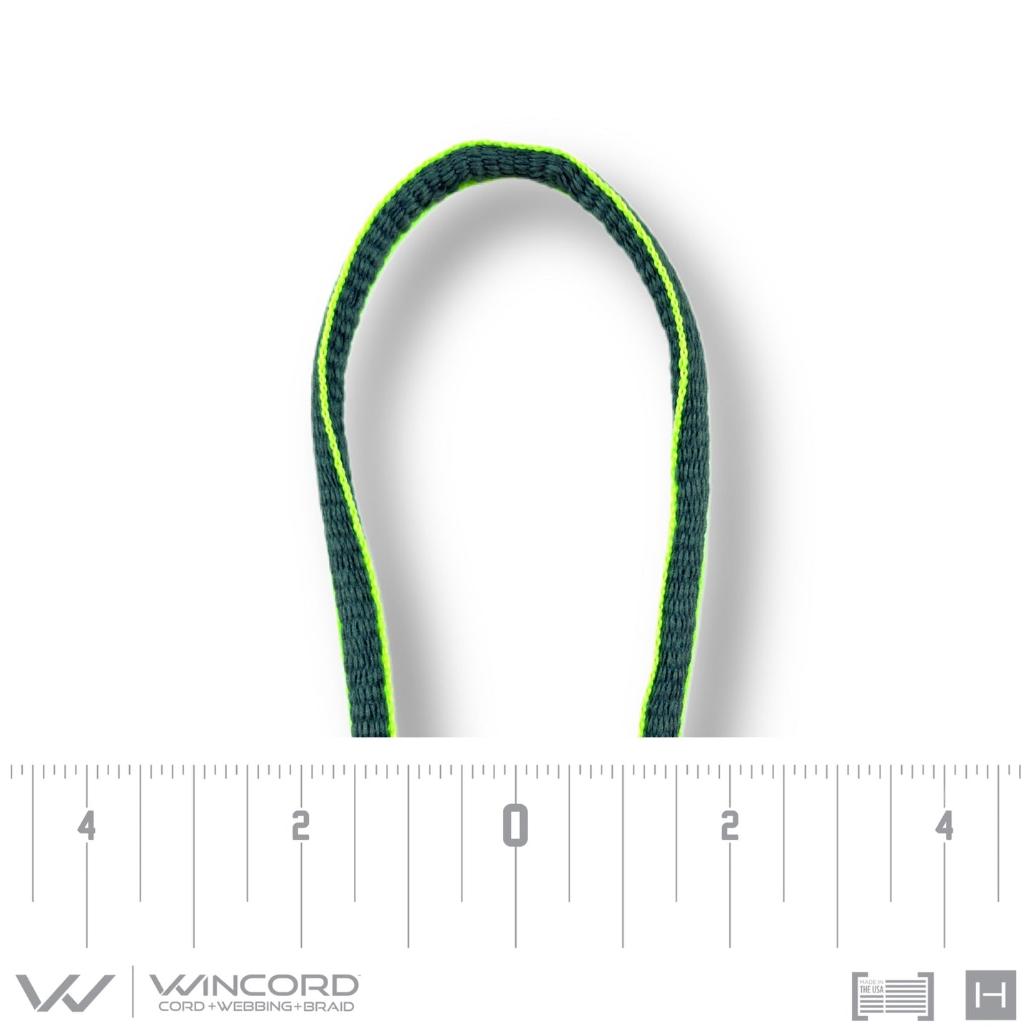 OVAL WOVEN | #1150 | SKY GREY/NEON YELLOW PIPING