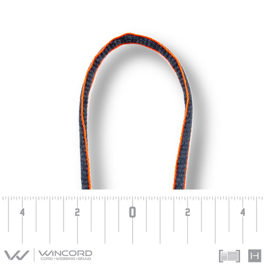 OVAL WOVEN | #1150 | SKY GREY/NEON ORANGE PIPING