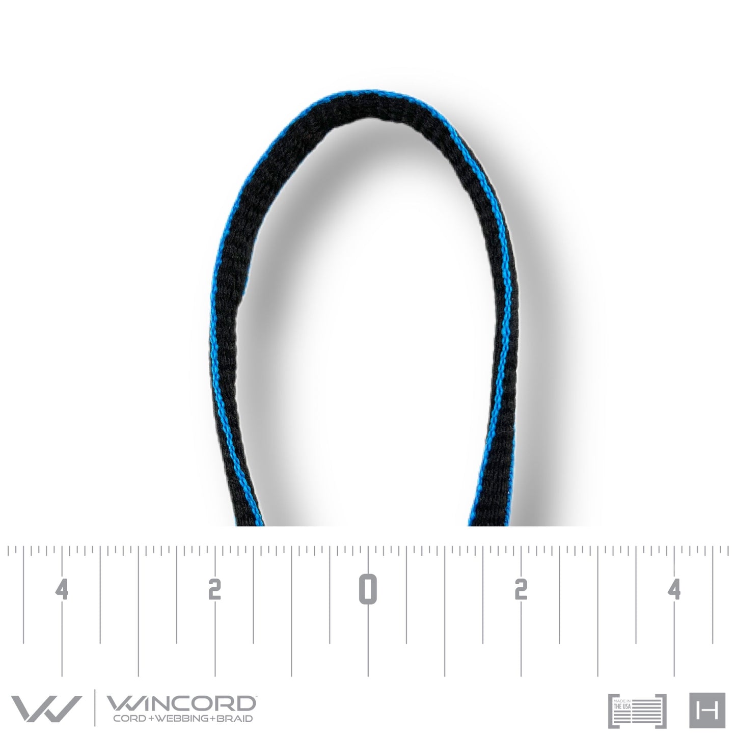 OVAL WOVEN | #1150 | BLACK/NEON BLUE PIPING