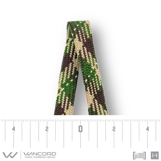 FLAT TUBULAR BRAID | #1077 | CAMO