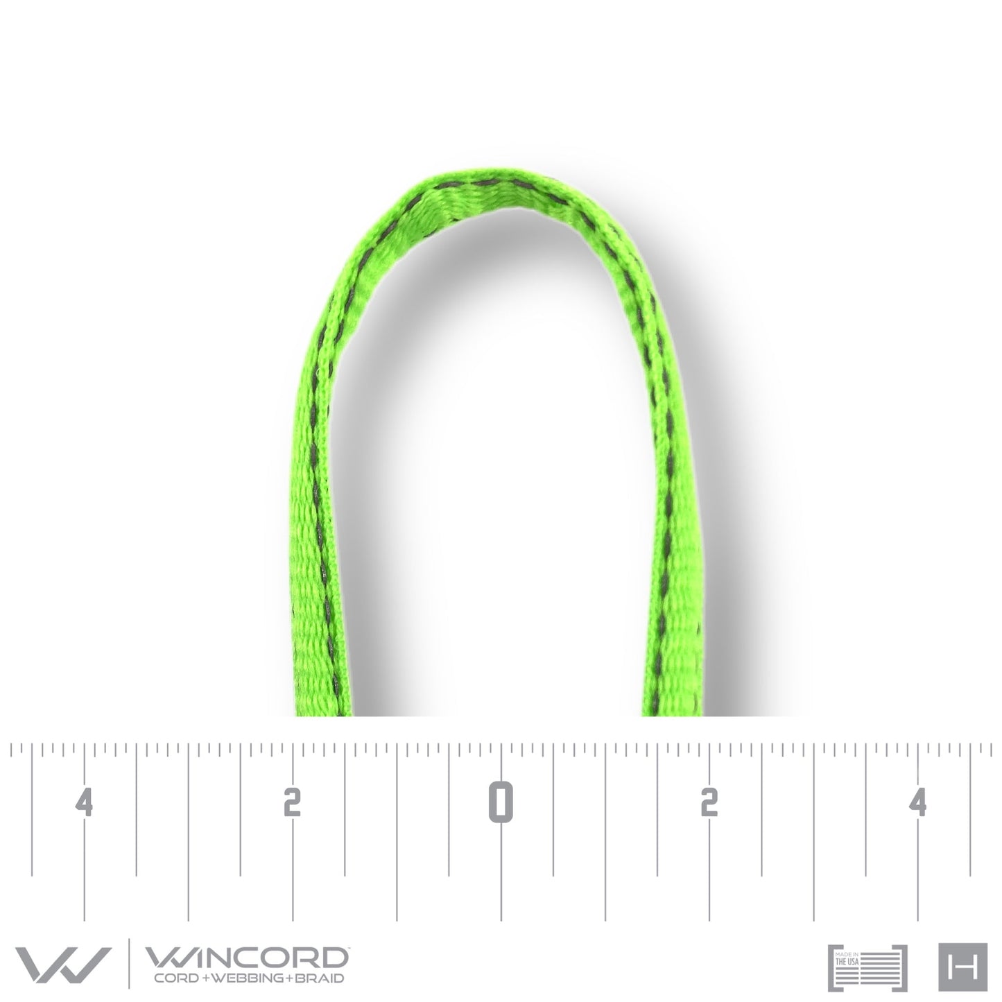 REFLECTIVE OVAL WOVEN | #1150R | NEON GREEN