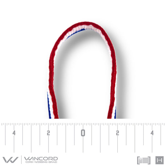 OVAL WOVEN | #1150 | RED/WHITE/ROYAL BLUE STRIPE