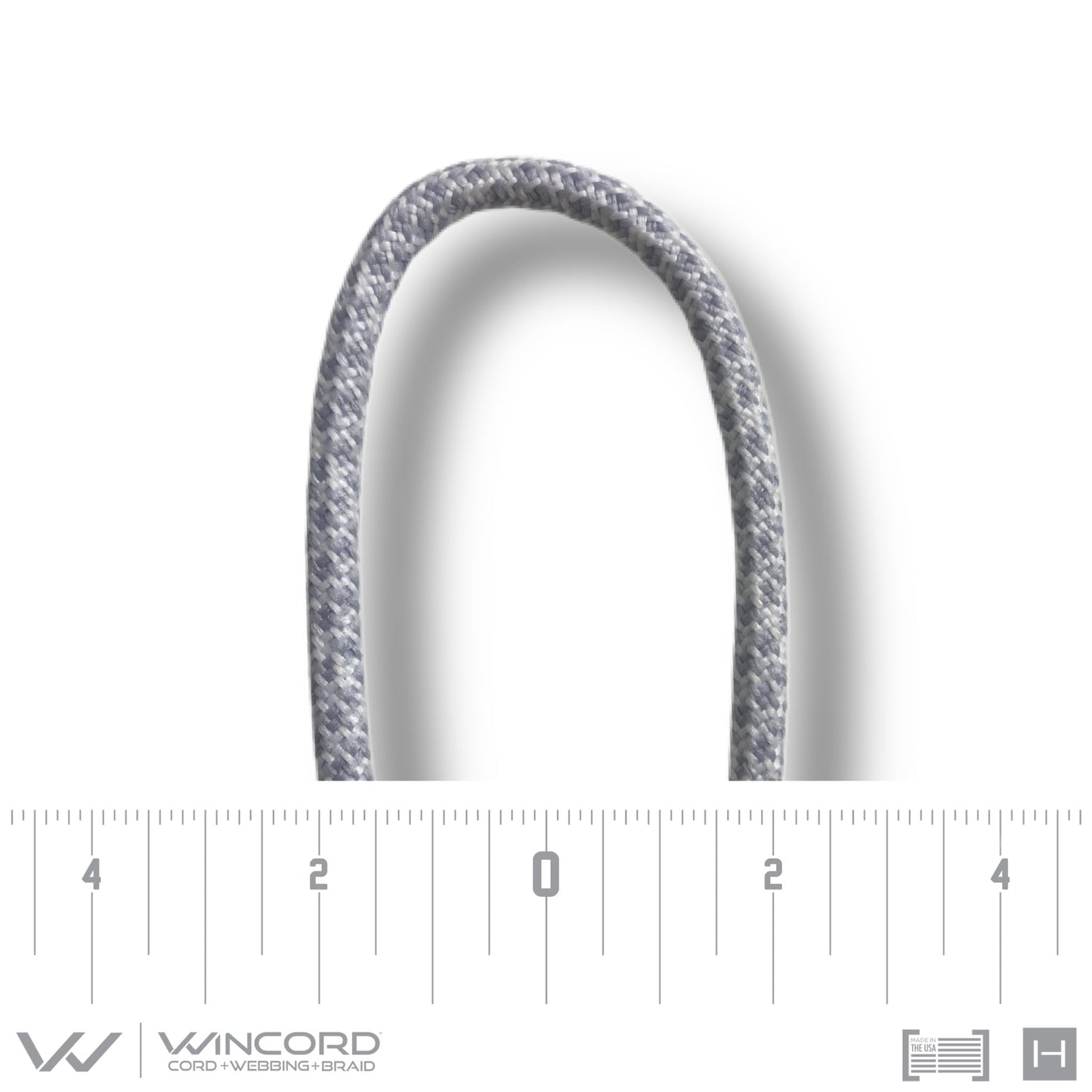 ROUND HONEYCOMB BRAID | #247 | SILVER/WHITE
